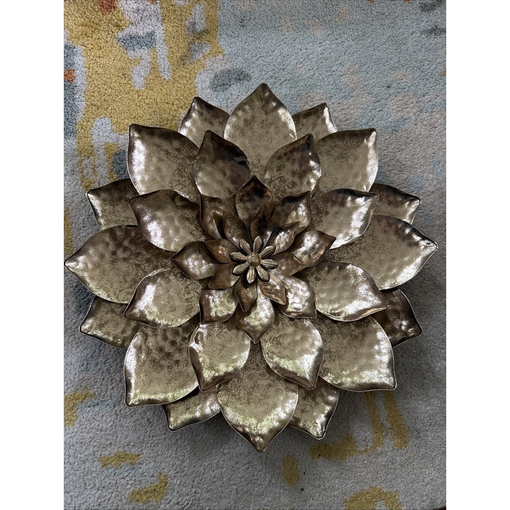 Metal Flower 3D Boho Blooming Wall Art Décor Indoor Outdoor Floral Sculpture GUC